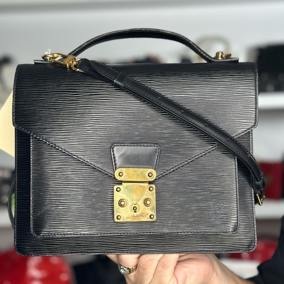 Louis Vuitton Handbags - LV Black Epi Leather 2 Way Bag